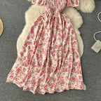 Vintage Short Sleeve Floral Dress