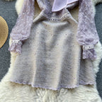 Beaded Embroidered Mesh Bow Dress