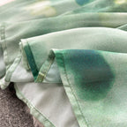 Fairy Green Mesh Loose-fit Halter Dress