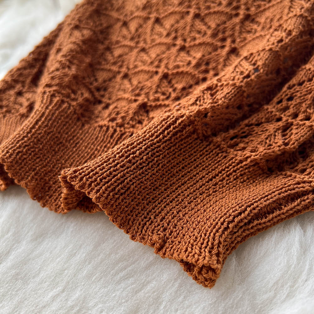 Camisole&Skirt Hollowed Knitted 2Pcs