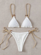 Strappy Bikini In Solid Color