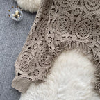 Vintage Hollowed Crochet Knitted Top