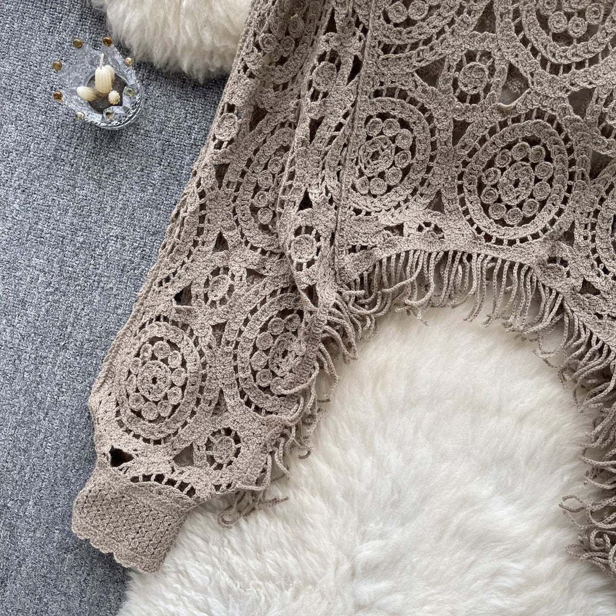 Vintage Hollowed Crochet Knitted Top