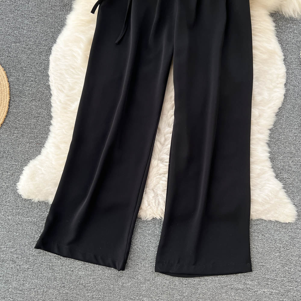 Drawstring Loose Fitting Long Trousers