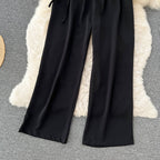 Drawstring Loose Fitting Long Trousers