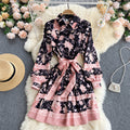 Printed Puff Sleeve Dress