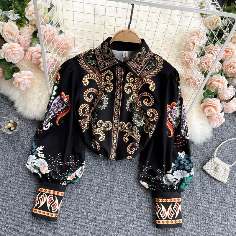 Vintage Totem Printing Top