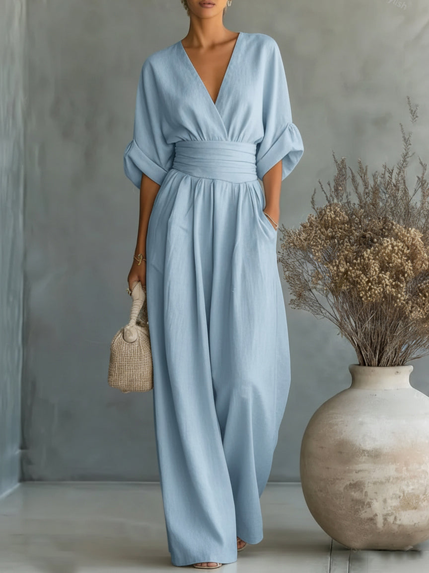 Alessia | Elegant Jumpsuit with V-Neck and High Waist