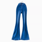 Slim-fit Elastic Wide-leg Trousers