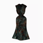 Vintage Tie-dye Floral Hollowed Cheongsam