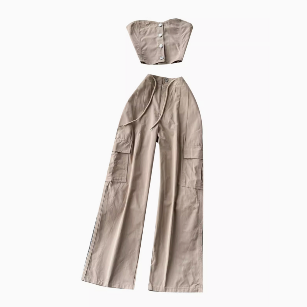 Tank Top&Wide-leg Trousers 2Pcs