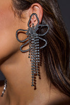 Flower Shape Tassel Earrings