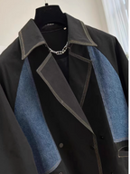 Denim Patchwork Black Polarized Jacket