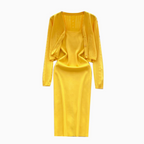 Cardigan&Slip Dress Solid Color 2Pcs
