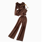 Cardigan&Camisole&Wide-leg Trousers 3Pcs
