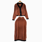 Cardigan&Skirt Twist Knitted 2Pcs