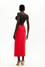 3D Flower Sweetheart Neck Slip Mini Top
