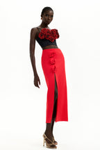 3D Flower Sweetheart Neck Slip Mini Top