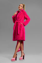 Open Front Longline Fuzzy Coat