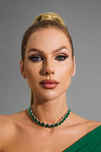 Rectangle Faux Diamond Necklace