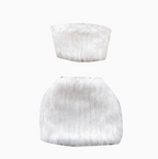 Tube Top&Skirt White Furry 2Pcs