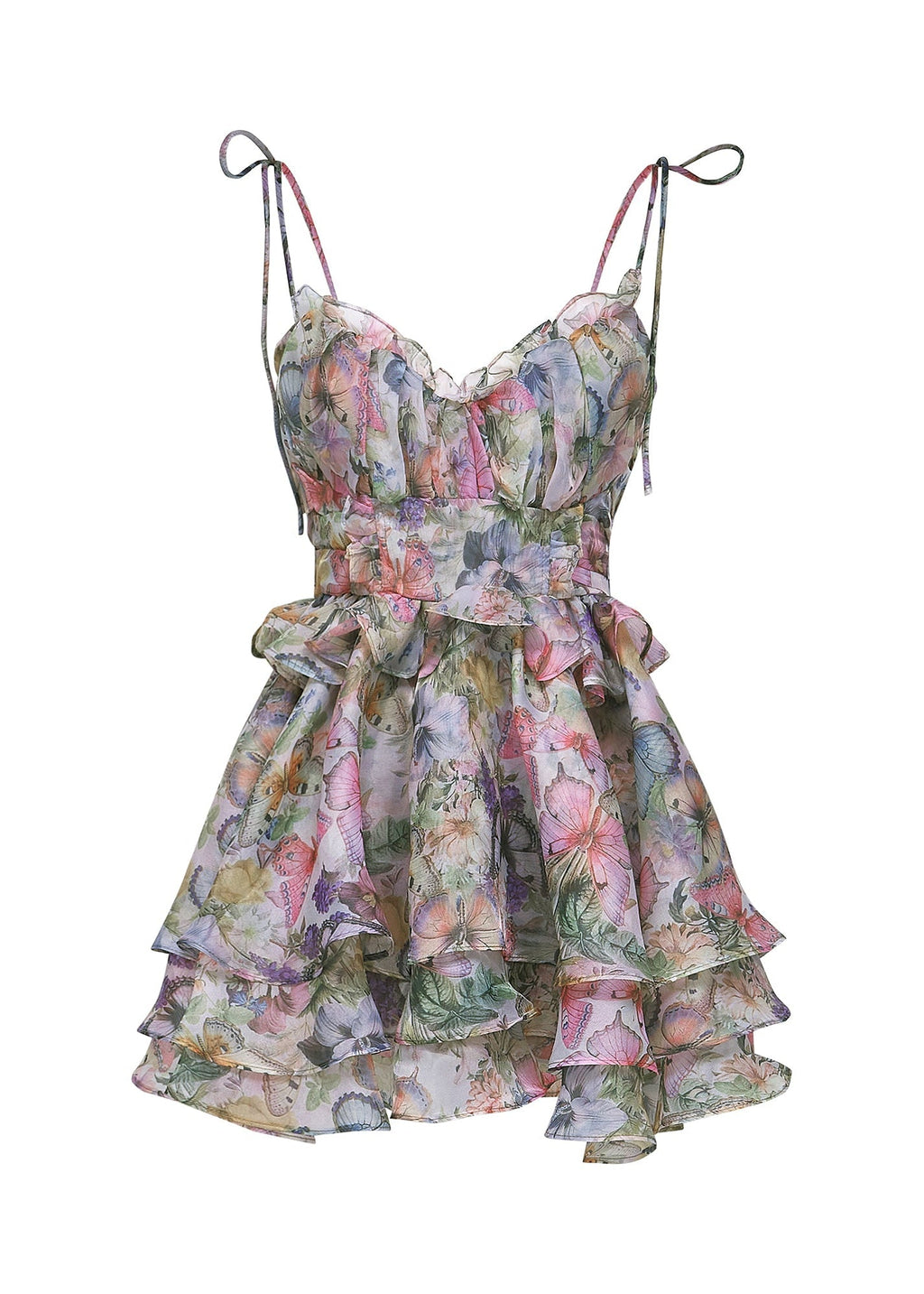 Valerie Floral Print Pleated Mini Dress