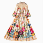 Courtly Mesh Patchwork Floral Dress
