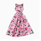 Vintage Sleeveless Floral Printed Dress