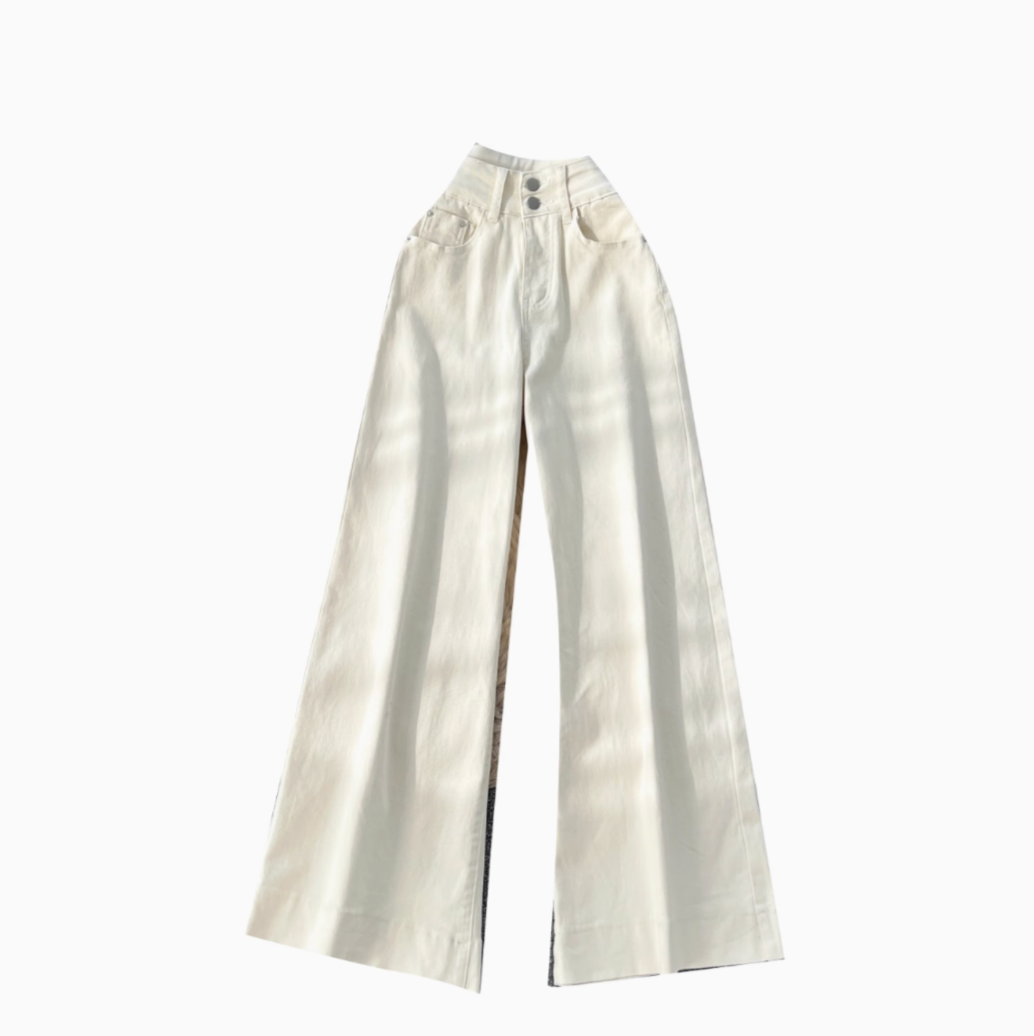 Korean Style High-waist Denim Trousers