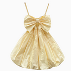 Chic Large Bow Elastic Slip Dress