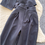 Suit Vest & Wide-leg Trousers 2Pcs