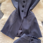 Suit Vest & Wide-leg Trousers 2Pcs