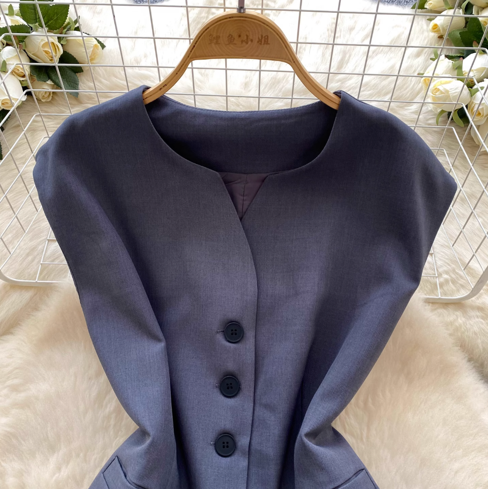 Suit Vest & Wide-leg Trousers 2Pcs