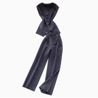 Suit Vest & Wide-leg Trousers 2Pcs