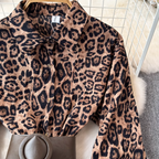 Chic Leopard Printed Shirt with Belt