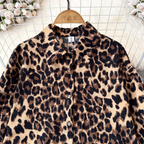 Chic Leopard Printed Shirt with Belt