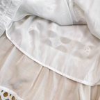 Courtly White Lace Patchwork Dress