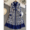 High-end Bow Pattern Printed Dress