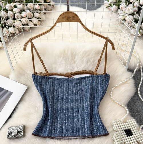 American Style Printed Lace Camisole