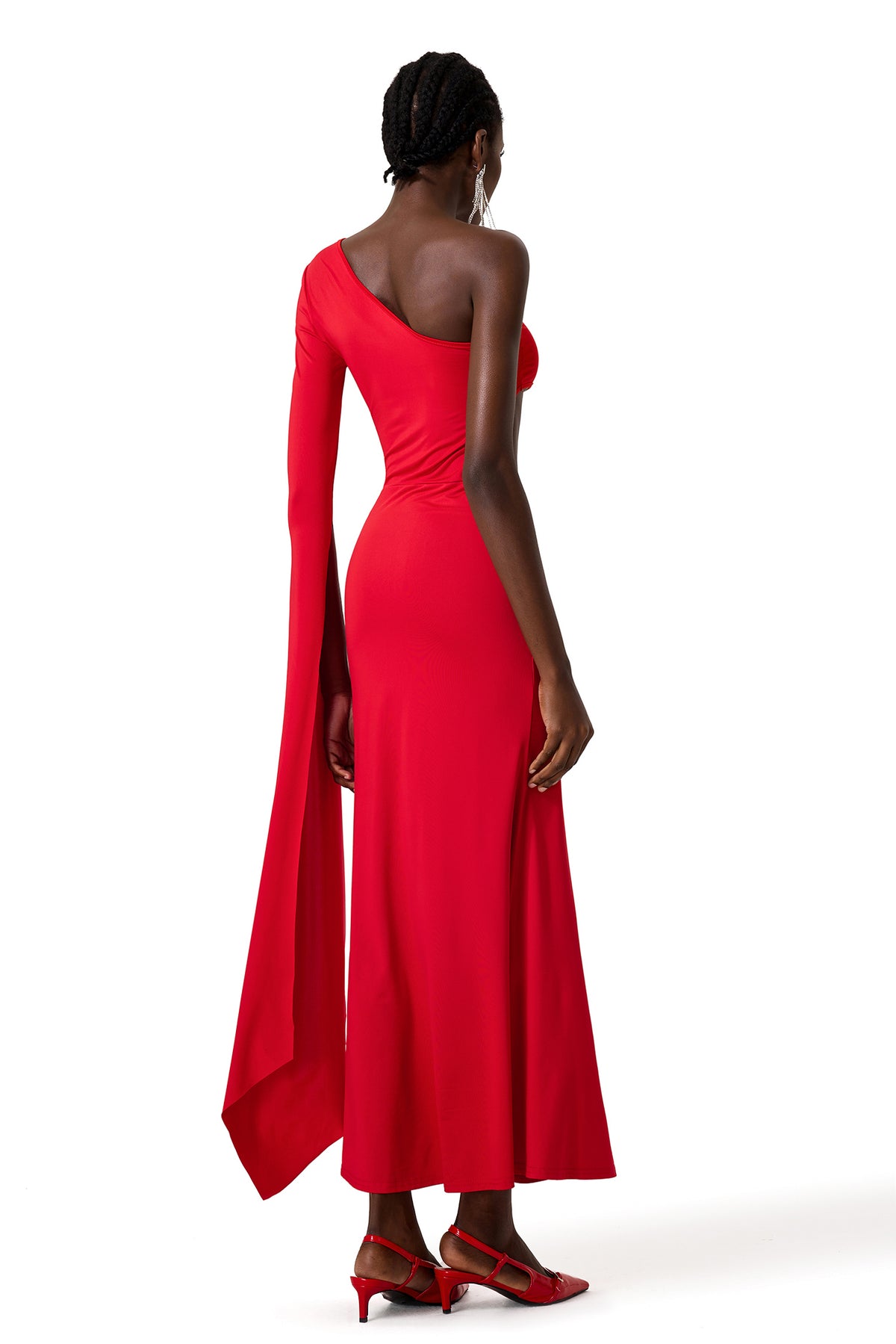 Cut Out One Shoulder Maxi Dress