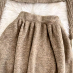 Faux Two-pieces Cardigan & Skirt 2Pcs