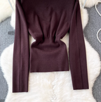 Crew Neck Sweater & Pleated Skirt 2Pcs