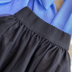 Sweater & Embroidered Mesh Skirt 2Pcs