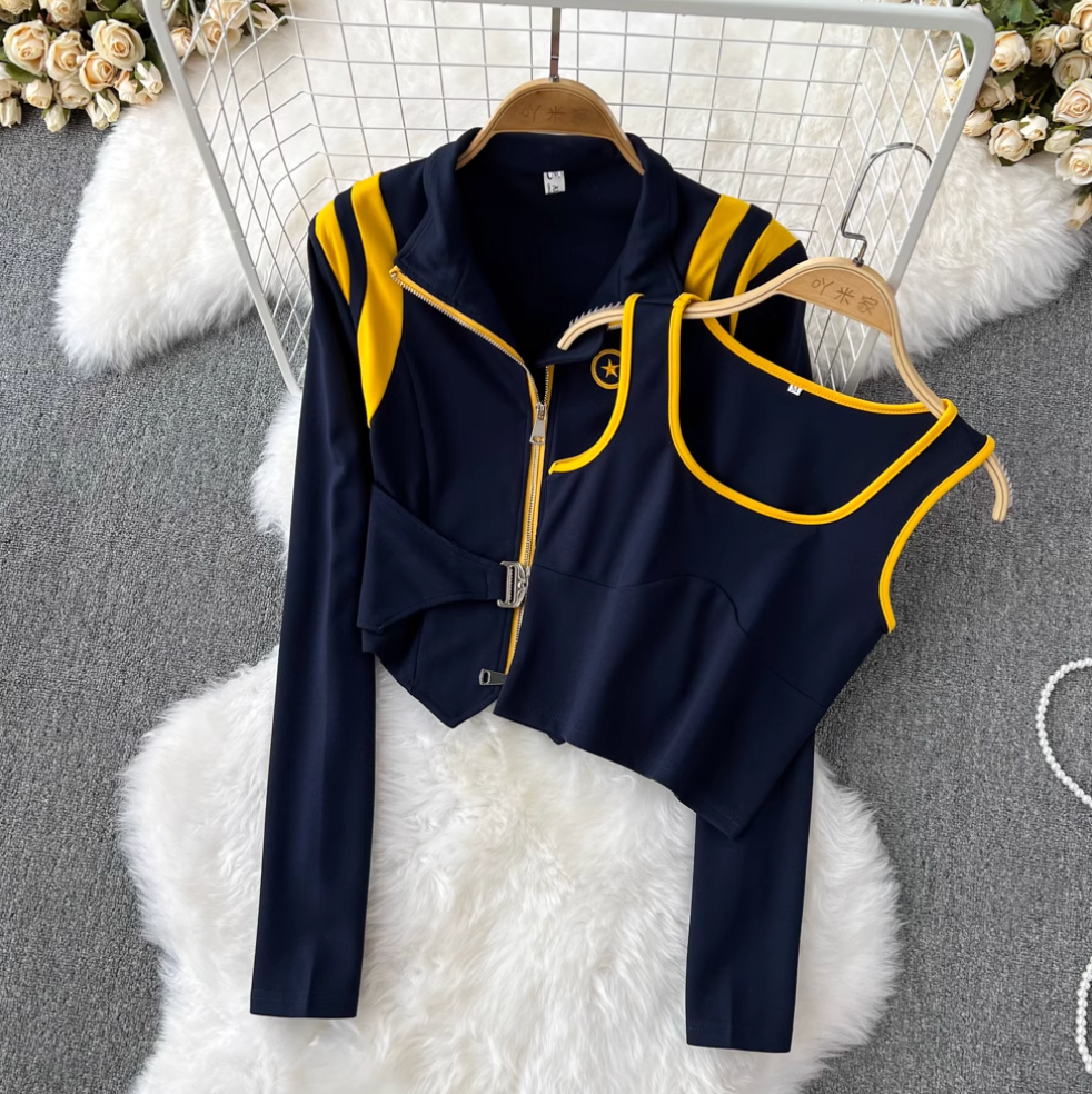 Camisole & Sweatshirt & Trousers Sportswear 3Pcs