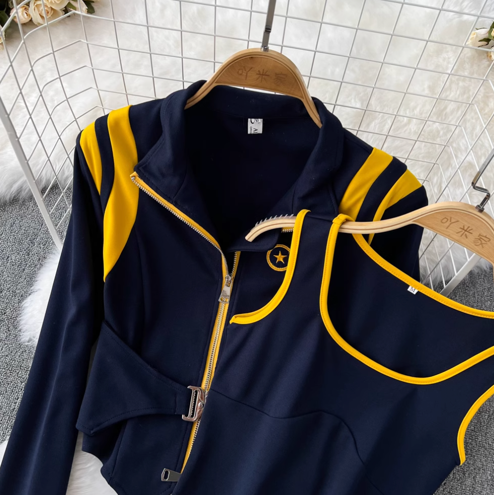 Camisole & Sweatshirt & Trousers Sportswear 3Pcs
