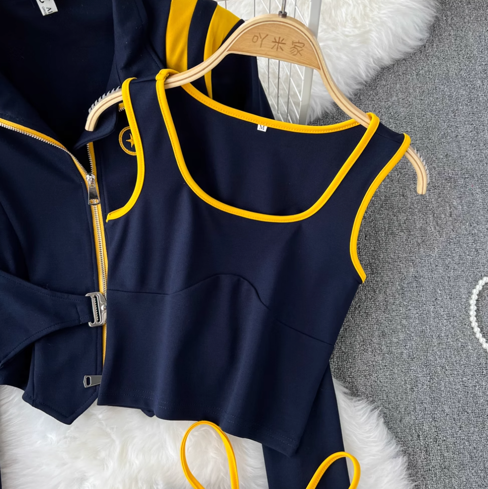 Camisole & Sweatshirt & Trousers Sportswear 3Pcs
