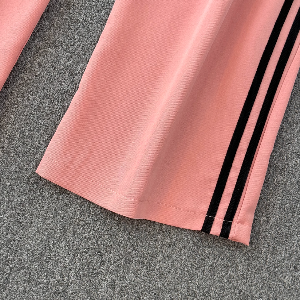 Suit Vest & Wide-leg Trousers 2Pcs