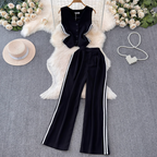 Suit Vest & Wide-leg Trousers 2Pcs