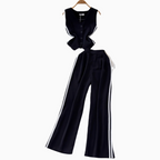 Suit Vest & Wide-leg Trousers 2Pcs