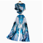 Chiffon T-shirt & Wide-leg Trousers 2Pcs